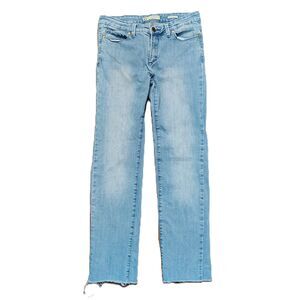 ANNE KLEIN Slim Straight Mid Rise Sz 4 Women's Light Wash Stretch Jeans